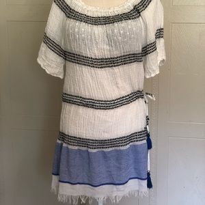Blue island swim cotton coverup.